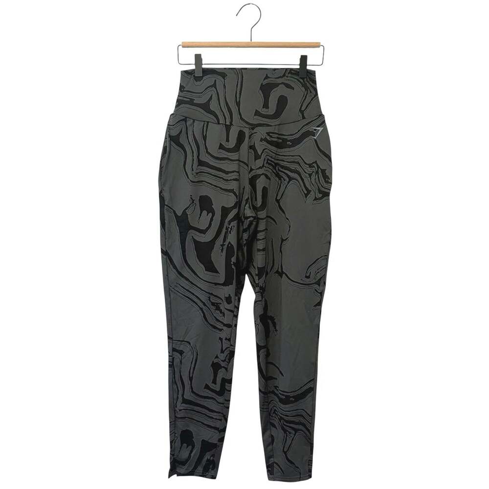 NWOT Gymshark GS Power Bottoms Gray and Black Print Size S